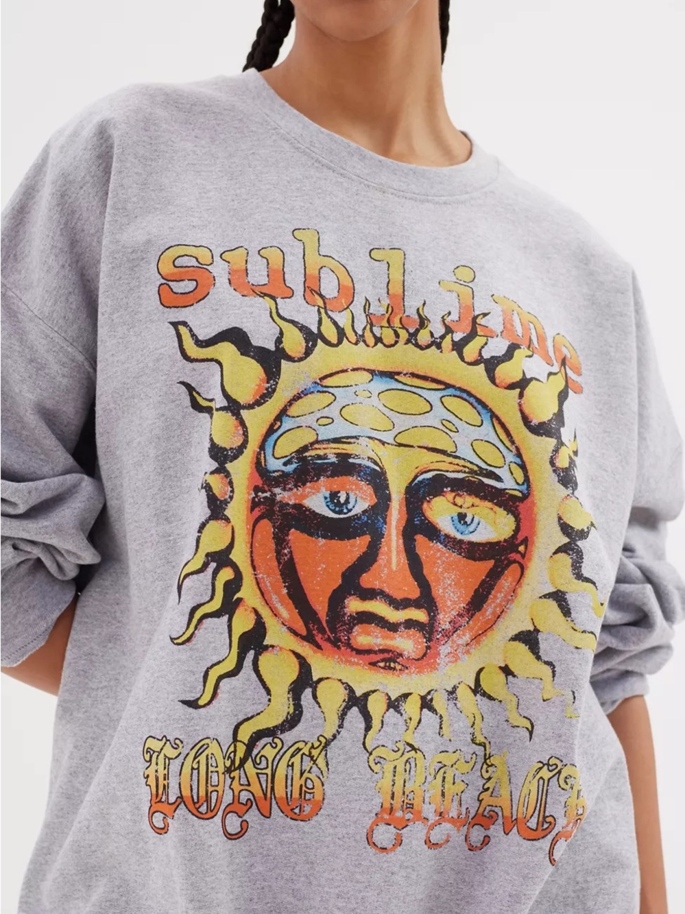 Urban Outfitters Sublime Sun Washed Pullover Sweatshirt Size S/M Oversized 90s